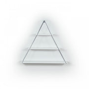 Estantería de pared triangular vitrina piramidal blanca cm 74 x 13 x 61h
