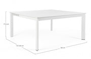 Mesa de jardín extensible Konnor blanco