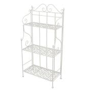 Estante metálico blanco cepillo Jessica 3p cm59x29h118