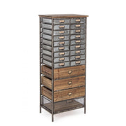 OFFICINA cómoda de acero y madera 129,5h cm