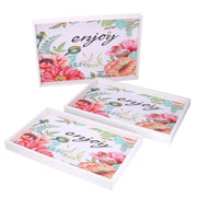 Bandeja madera 1-3 enjoy blanca rectangular cm45x30h4