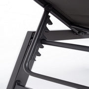 Cuna alta en aluminio con ruedas Hilde antracita 32h cm