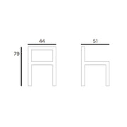 Silla Sara en Polipropileno Tortora Resistente a los Rayos UV y la Humedad L44 x P51 x A79 cm