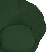 Sillón de terciopelo verde tulipán cm73x72h77
