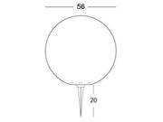 Esfera de suelo de resina de alta resistencia, con estaca, 200mm de altura, blanco