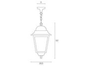 Lámpara Colgante de Aluminio Fundido con Difusores de Vidrio Transparente Negro