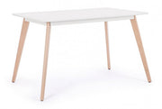 Mesa de madera blanca Michelangelo 120 x 80 cm