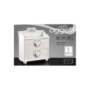 Idea de regalo de castaño de portavoz de puerto en shabby 30 x 19 x 25 H CM