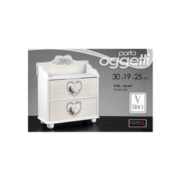 Idea de regalo de castaño de portavoz de puerto en shabby 30 x 19 x 25 H CM