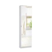 Zapatero 1 espejo puerta estructura blanca 51x22xh.181 cm