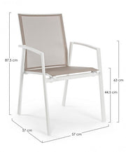 Mueble de jardín Cruise silla con reposabrazos blanco
