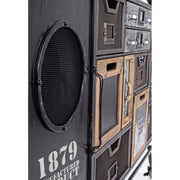 Creencia de acero Un cajones antracita anti once Liverpool 128x33.5x H78.5 cm