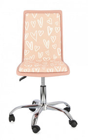 Silla de oficina Young Hearts polipiel acero 42,5 x 40 x 87 cm