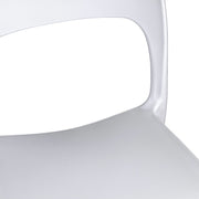 Silla De Jardín En Polipropileno Blanco Risto 47X52X H83 Cm