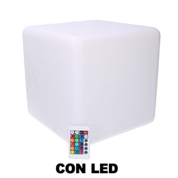 Lámpara led en plástico multicolor recargable cm30x30xh30