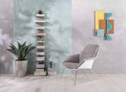 2x Butaca polipropileno gris claro 85cm x 74cm A. 86cm