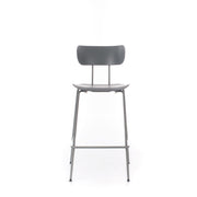 Taburete de polipropileno con asiento gris