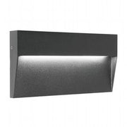 Lámpara de pared redonda de aluminio fundido con difusor satinado - 6W, 723 lúmenes, luz cálida grafito