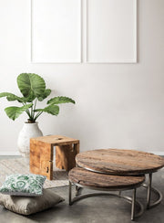 Alfombra de cuero plata Helen