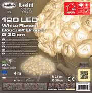 Ramo Rosa RBF Bianche 120 LED 4m + Ø30cm