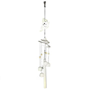 Campana de metal con rana blanca cm10x10h61