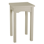 Mesa expositora de madera gris