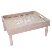 Bandeja de mesa de centro de madera natural rectangular cm40x30h6/18