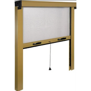 Mosquitera enrollable vertical para ventana de aluminio 140x170 cm con malla de fibra de vidrio blanca