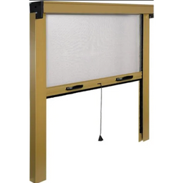 Mosquitera enrollable vertical para ventana de aluminio 140x170 cm con malla de fibra de vidrio blanca