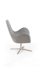 Sillón giratorio gris claro 64 cm x 72 cm A. 42 cm