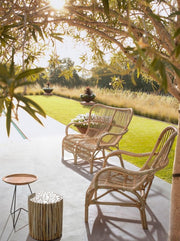 CLARITA Sofá de exterior de dos plazas en rattan 119x83x h87 cm