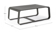 Mesa de centro para exterior en aluminio antracita MERRIGAN 105x62x h38 cm
