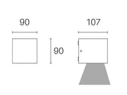 Aplique de pared 6W Led 4000K línea lula grafito