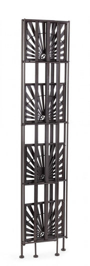 Estante plegable con cuatro estantes en acero Marrón RAY 34x30x h153 cm