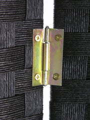 Paravento de papel 3 paneles negro 40x175 cm