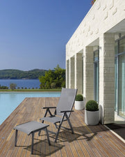 Reposapiés para muebles de jardín de aluminio antracita Cruise 53 x 51 x 44 cm