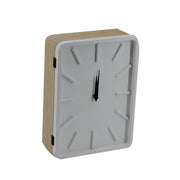 Reloj madera blanco con puerta rectangular llavero 8p cm22x30x8
