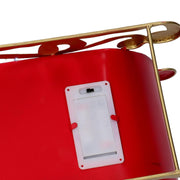 Trineo papa noel metal rojo cm32x17h29