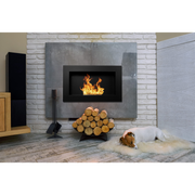 Chimenea de bioetanol o construida -en negro pisa l 65 x p 12 x h 40