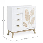 Folium aparador 1 puerta 4 cajones 75x30x80h cm