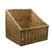 Cesta expositora mimbre cuadrada cm45x45h20-40
