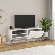 Mueble para TV con Estructura y 2 Puertas Abatibles Blanco 57 cm de alto x 139 cm de ancho x 36 cm de profundidad