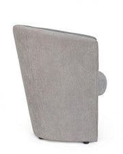Sillón en madera y tela gris claro BELICE 64,5x63x h76 cm