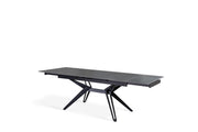 Mesa extensible gris vintage - negro mate 90 cm x 160-240 cm H. 76 cm