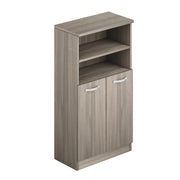 Mueble zapatero multiusos olmo madera melamínico 2 puertas y 4 compartimentos (2 interiores y 2 abiertos) h130x71x38