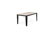 Mesa extensible cemento blanco-negro 80 cm x 130- 290 cm H. 76 cm