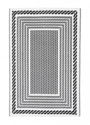 Alfombra Kashan Blanco-Negro 180X270