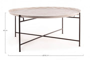 Mesa de centro de metal estilo fusión