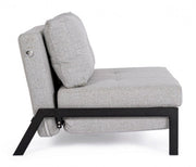 Sofá cama 1 plaza que ahorra espacio en tejido beige HAYDEN 95x96x h79 cm