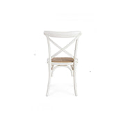 Silla retro de madera blanca